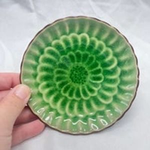 VTG  Visun China Crackle/crystalline glaze plate